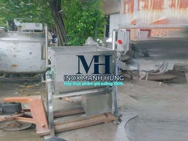 Máy trộn bột sữa trục ngang