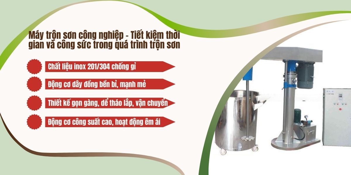 Máy Trộn Sơn Nước Có Cánh Khuấy Bằng Inox 304