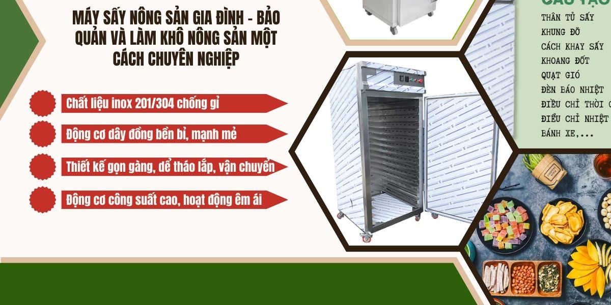 Tủ Sấy Nông Sản Gia Đình & Công Nghiệp